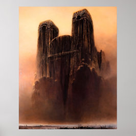 Zdzislaw Beksinski kunstschilderij Poster