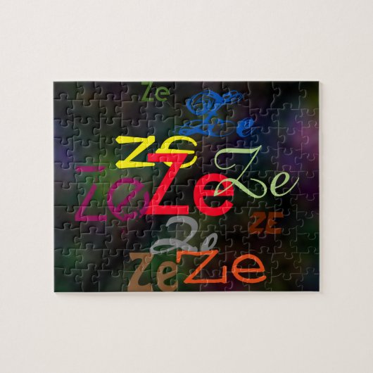 Ze/aangepast ronoun over puzzle legpuzzel (Horizontaal)