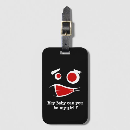 Ze baby kan je mijn meisje zijn, monster-design T- Bagagelabel (Voorkant (verticaal))