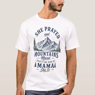 Ze bad en bergen bewogen Christelijke mama T-shirt
