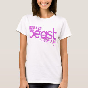 Ze beast roze hoes t-shirt