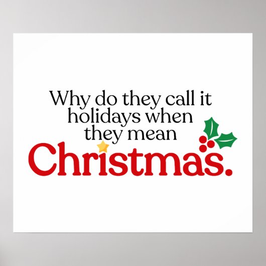 Ze bedoelen Kerstmis Poster (Voorkant)