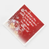 Ze Beer een kerstfeest. Servet (Hoek)