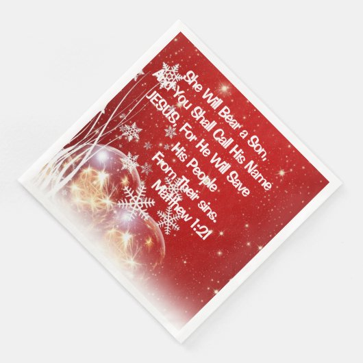 Ze Beer een kerstfeest. Servet (Hoek)