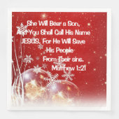 Ze Beer een kerstfeest. Servet (Voorkant)