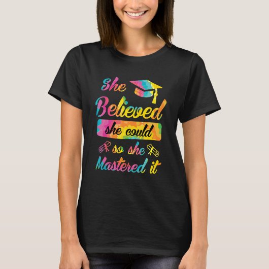 Ze beheerste het Masters graad 1 T-shirt (Voorkant)