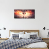 Ze bekijken ze canvas afdruk (Insitu (Slaapkamer))