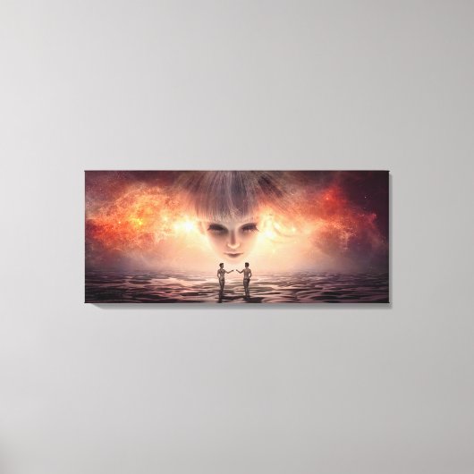 Ze bekijken ze canvas afdruk (Voorkant)