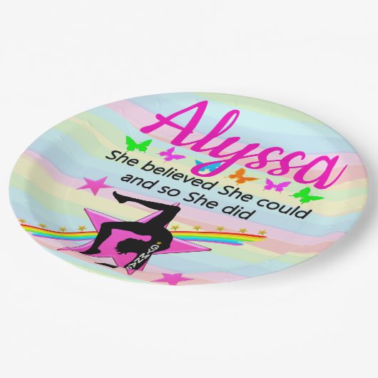 ZE BELIEVT DAT ZE KAN GYMNAST ONTWERPEN PAPIEREN BORDJE (Gekanteld)