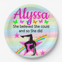 ZE BELIEVT DAT ZE KAN GYMNAST ONTWERPEN PAPIEREN BORDJE