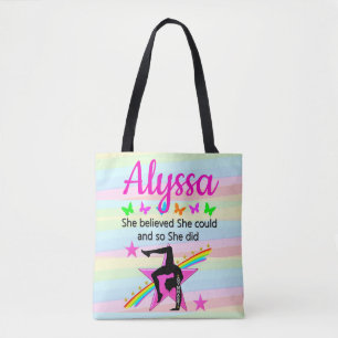 ZE BELIEVT DAT ZE KAN GYMNAST ONTWERPEN TOTE BAG