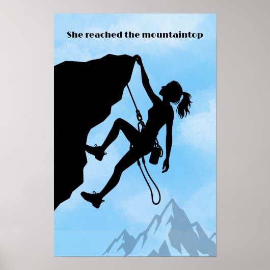 Ze Bereikte De Bergtop: Sterke Vrouwen Poster (Voorkant)