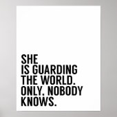 Ze bewaakt het Poster van de wereld (Voorkant)