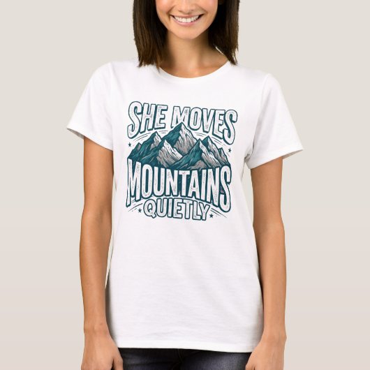 Ze Beweegt Bergen Stil T-Shirt | Dames Berg (Voorkant)