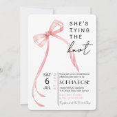Ze binden de knoop bruids douche uitnodiging (Voorkant)