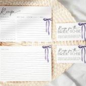 Ze binden de knoop Paarse boog bruids recept Kaart