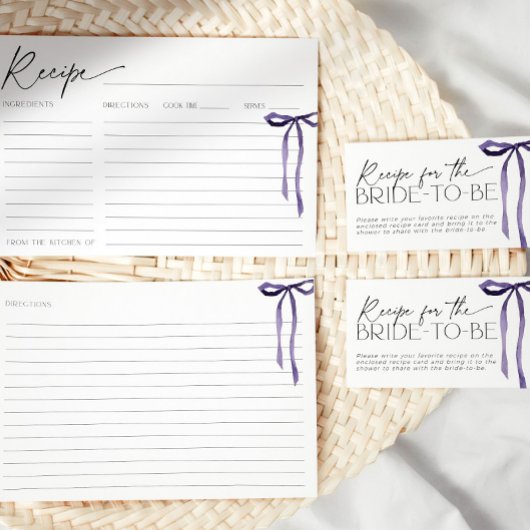 Ze binden de knoop Paarse boog bruids recept Kaart