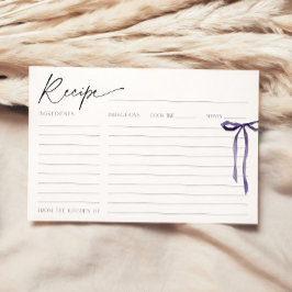 Ze binden de knoop Paarse boog bruids recept Kaart