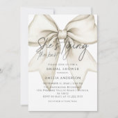 Ze binden de knoop witte boog Vrijgezellenfeest Kaart (Voorkant)