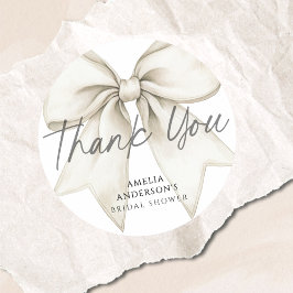 Ze binden de knoop witte boog Vrijgezellenfeest Ronde Sticker