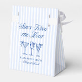 Ze bindt de knoop aan een elegante hand getekend bedankdoosjes (Achterkant)