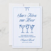 Ze bindt de knoop aan een elegante hand getekend kaart (Voorkant)