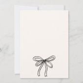 Ze bindt de knoop aan het Hand Drawn Bow Vrijgezel Kaart (Achterkant)