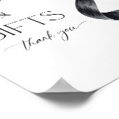 Ze bindt de knoop Black Bow Kaarten en geschenken Poster (Hoek)