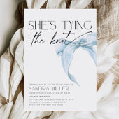 Ze bindt de knoop blauwe Vrijgezellenfeesten boog Kaart