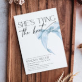 Ze bindt de knoop blauwe Vrijgezellenfeesten boog Kaart