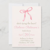 "Ze bindt de knoop" Coquette Vrijgezellenfeest Kaart (Voorkant)