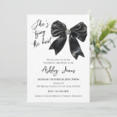 Ze bindt de knoop coquette Vrijgezellenfeest uit t Kaart (Staand voorkant)