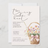 Ze bindt de knoop Floral Vrijgezellenfeest Kaart (Voorkant)