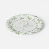 Ze bindt de knoop gepersonaliseerd Vrijgezellenfee Papieren Bordje (Gekanteld)