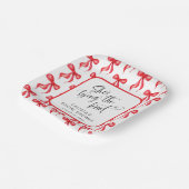 Ze bindt de knoop gepersonaliseerd Vrijgezellenfee Papieren Bordje (Gebogen)