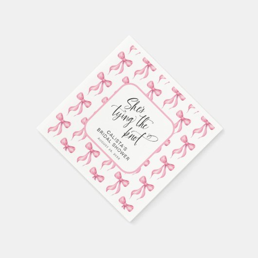 Ze bindt de knoop gepersonaliseerd Vrijgezellenfee Servet (Hoek)