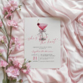 Ze bindt de knoop heet roze Vrijgezellenfeest Kaart