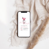 Ze bindt de knoop heet roze Vrijgezellenfeest Kaart