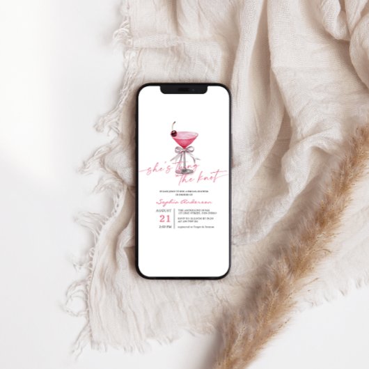 Ze bindt de knoop heet roze Vrijgezellenfeest Kaart