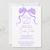 Ze bindt de knoop paarse lintboog vast kaart (Voorkant)