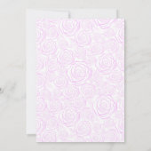 Ze bindt de knoop paarse lintboog vast kaart (Achterkant)