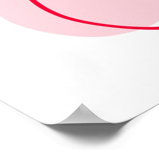 Ze bindt de knoop roze en rode bruids welkom poster (Hoek)