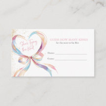 Ze bindt de knoop roze strik en raad eens hoeveel 