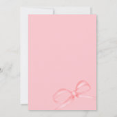 Ze bindt de knoop roze strik lintje vrijgezellenfe kaart (Achterkant)