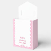 Ze bindt de knoop roze strik vrijgezellenfeest bedankdoosjes (Geopend)