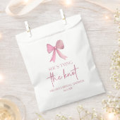 Ze bindt de knoop roze strik Vrijgezellenfeest Bedankzakje (Geknipt)