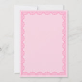 Ze bindt de knoop roze strik vrijgezellenfeest kaart (Achterkant)