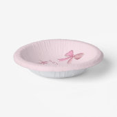 Ze bindt de knoop roze strik Vrijgezellenfeest Papieren Kommen (Gebogen)