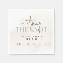 Ze bindt de knoop roze Vrijgezellenfeest feest Servet