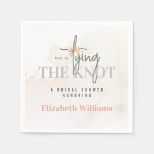 Ze bindt de knoop roze Vrijgezellenfeest feest Servet